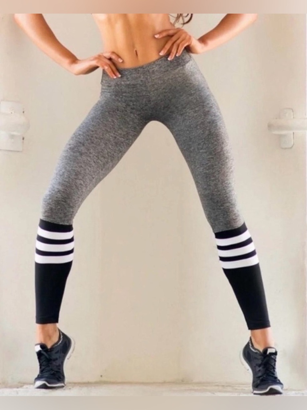 Bombshell Sportswear - Gray & Black Sockpants - Like New - XS - Discontinued!